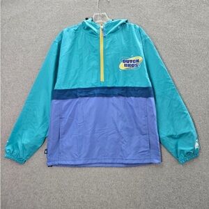 Dutch Bros Teal and Purple Windbreaker